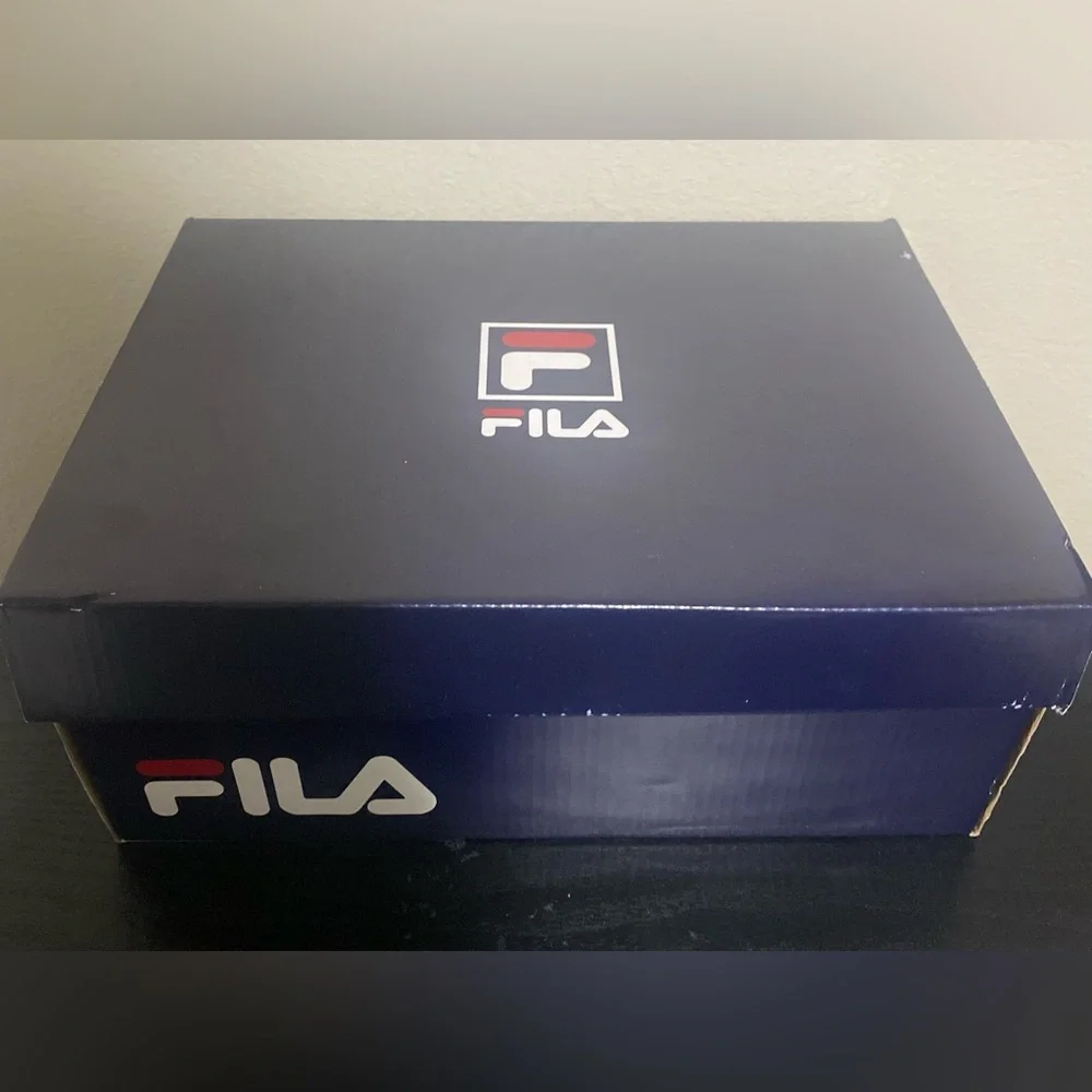 Womens Retro Fila running shoes- white, burnt orange, teal size 8 - Picture 4 of 15